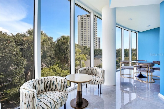 view of sunroom