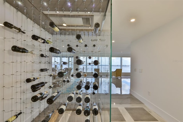 view of wine room