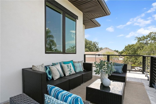 balcony with an outdoor living space