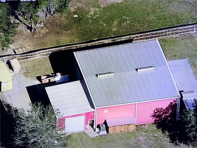 view of storm shelter