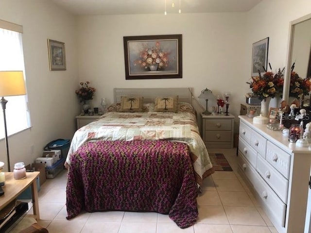 view of tiled bedroom