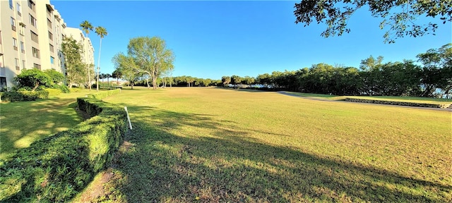 view of nearby features with a lawn