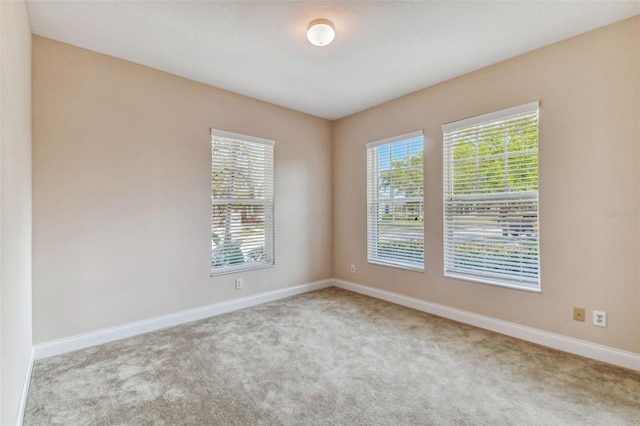 spare room featuring carpet flooring