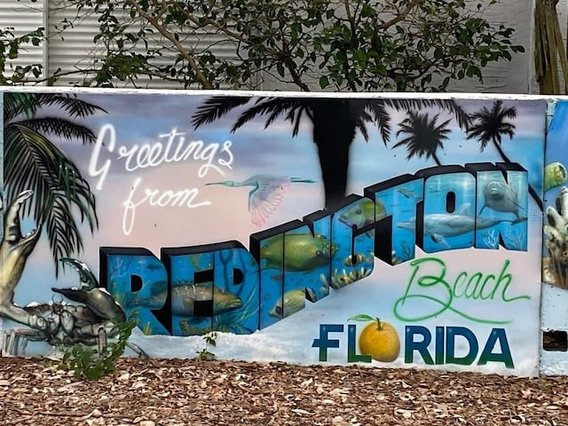 view of community sign