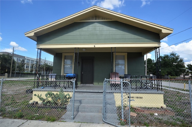 bungalow-style home featuring covered porch