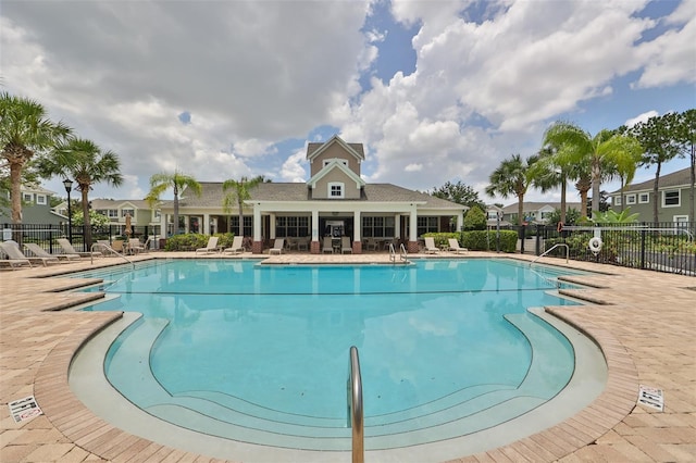 view of pool with a patio area