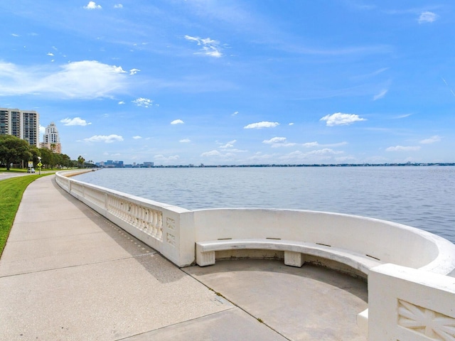 view of water feature