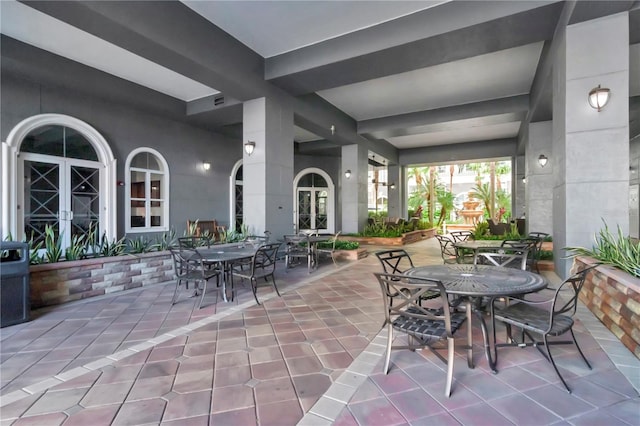 view of patio with french doors