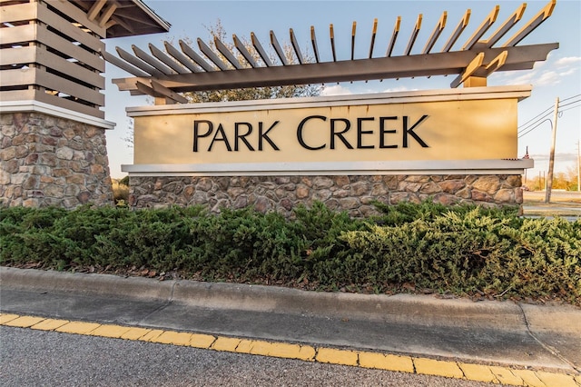 view of community sign