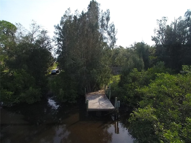 exterior space with a boat dock