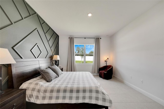 view of tiled bedroom