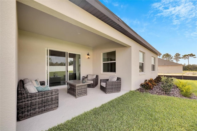 view of terrace with outdoor lounge area