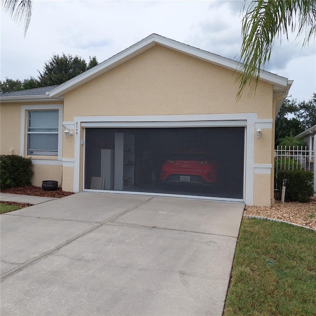 view of home's exterior with a garage