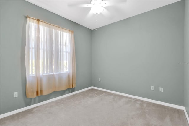 8049 Sanguinelli Rd, Land O Lakes, FL 34637 - unfurnished room with ceiling fan, carpet, and baseboards