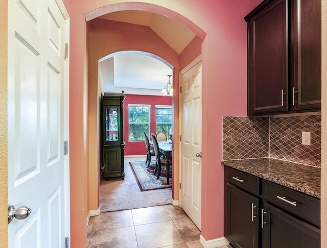 interior space with light tile flooring