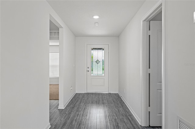 entryway featuring dark hardwood / wood-style flooring