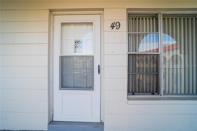 view of doorway to property