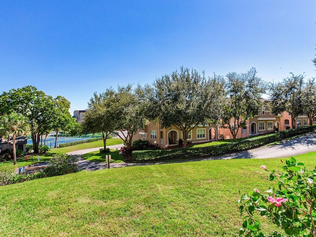 view of home's community featuring a yard