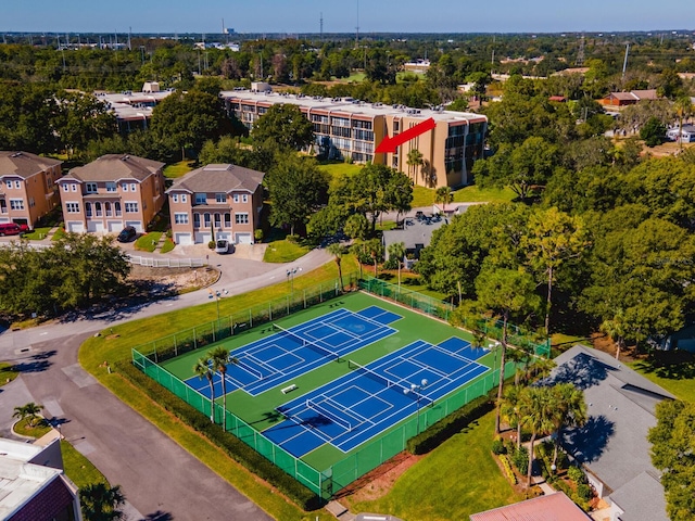 drone / aerial view featuring a residential view