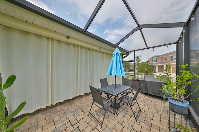 view of sunroom