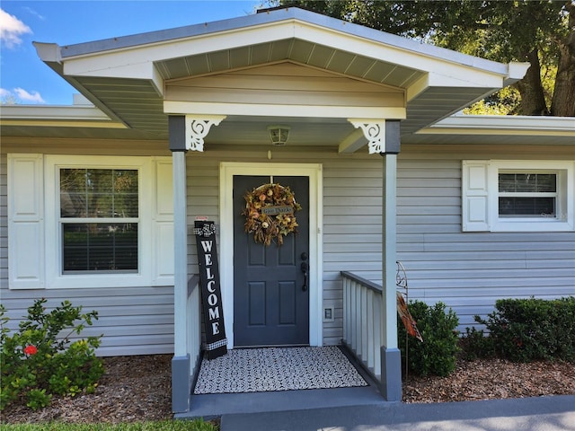 view of doorway to property