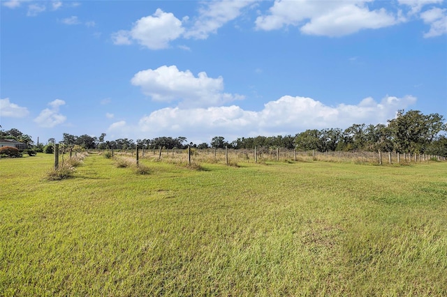 view of yard featuring a rural view