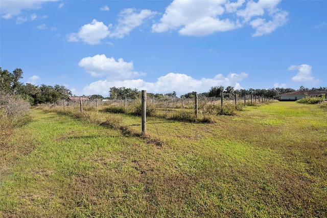 view of yard featuring a rural view