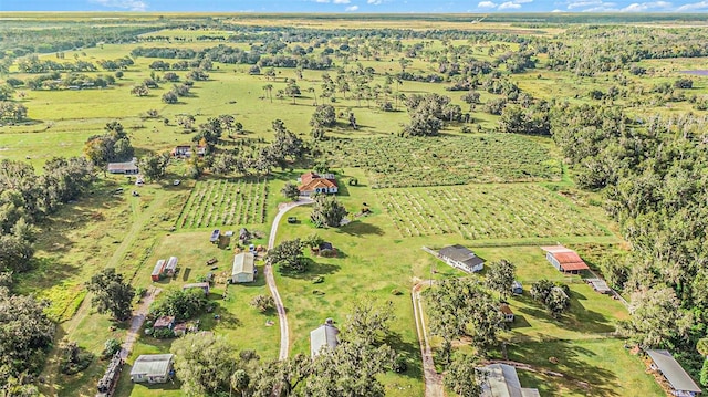 aerial view featuring a rural view