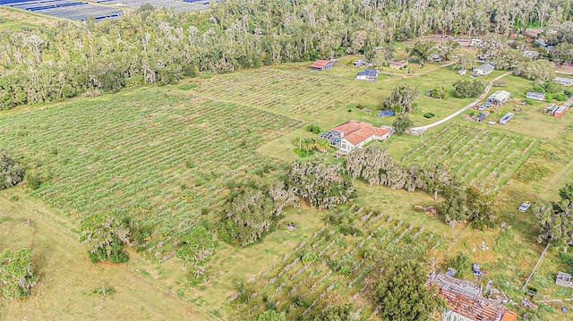 bird's eye view featuring a rural view