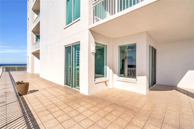 view of patio / terrace with a balcony