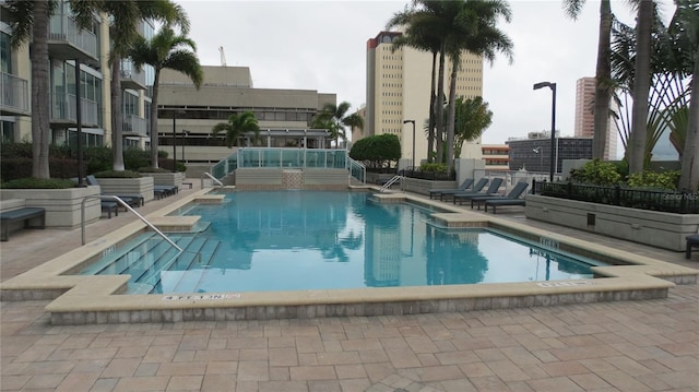 view of pool with a patio