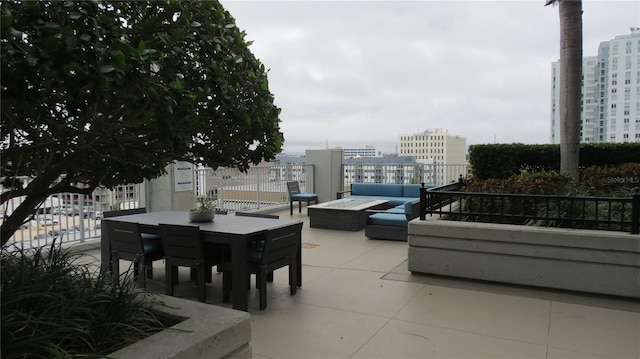 view of patio featuring outdoor lounge area