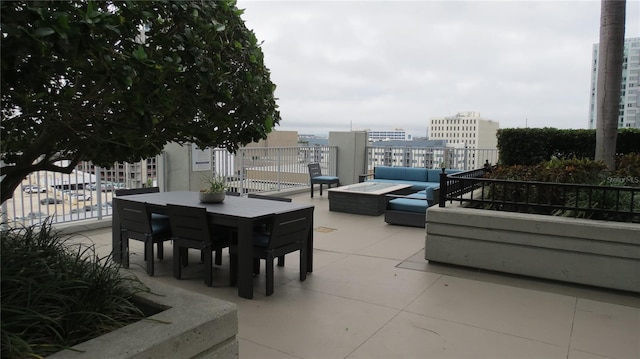 view of patio / terrace featuring an outdoor living space