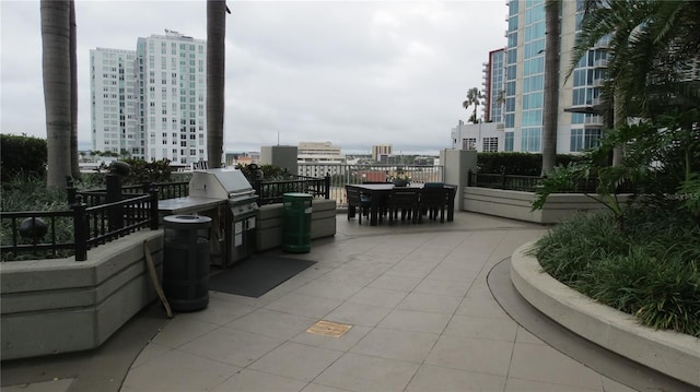 view of patio with grilling area