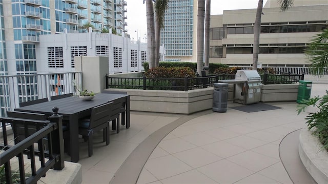 view of patio with grilling area