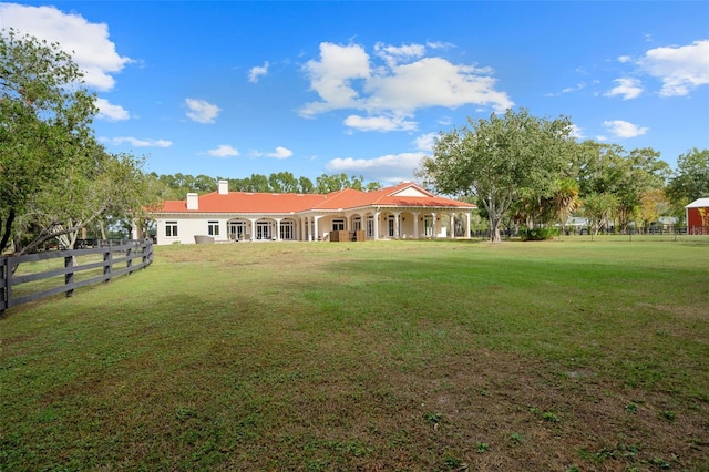 exterior space featuring a yard