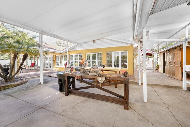 view of sunroom