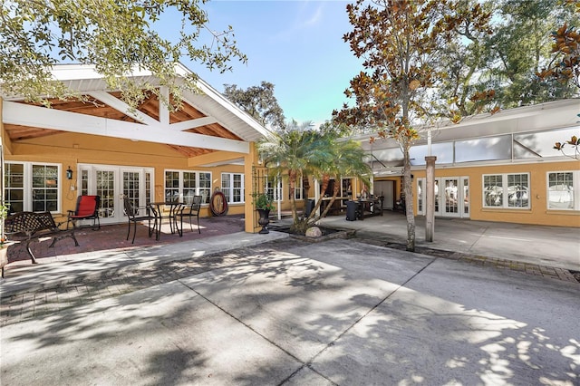 view of patio with french doors