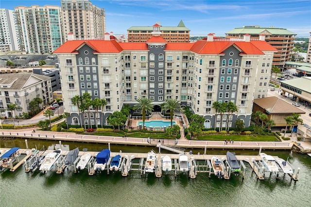 view of property featuring a water view