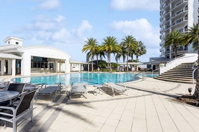 view of pool with a patio area