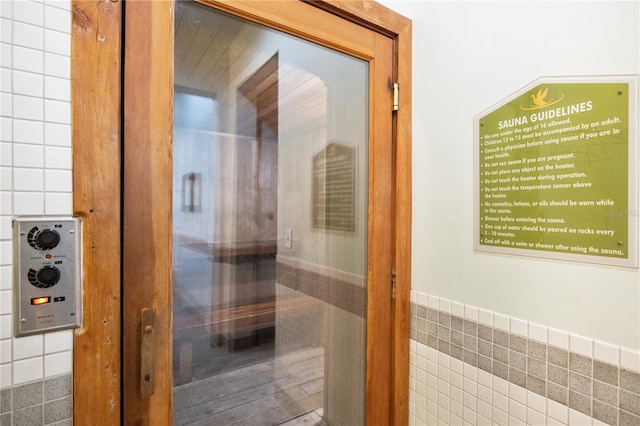 view of sauna / steam room