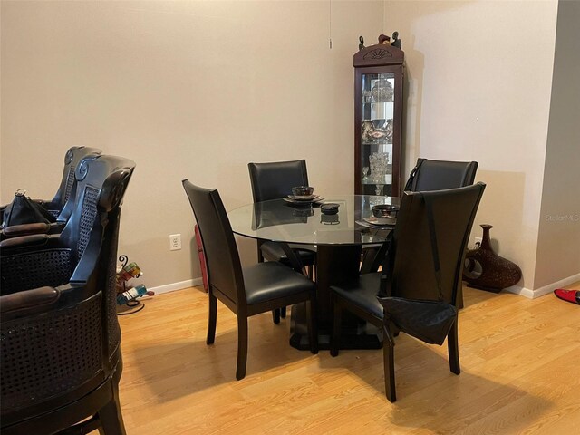 dining room featuring light wood-type flooring