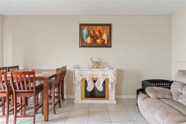 view of tiled dining space