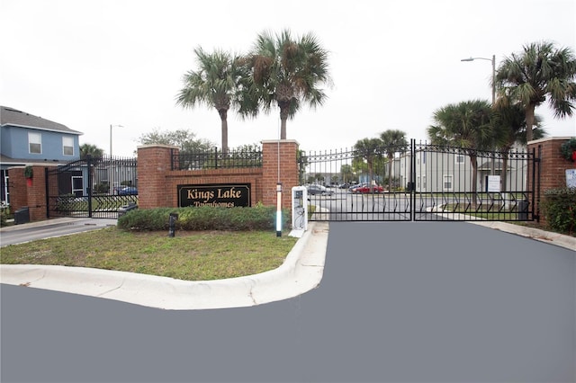 view of community sign