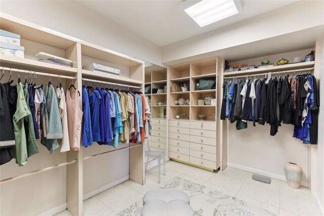 view of walk in closet