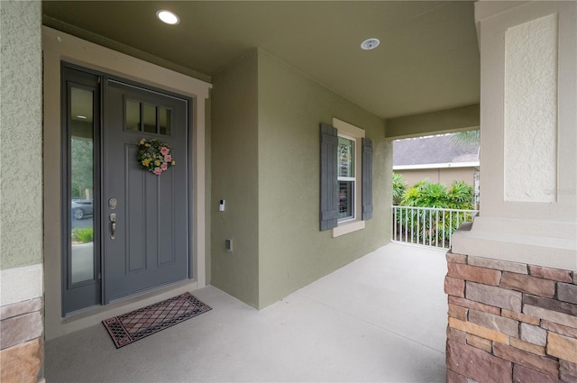 view of doorway to property