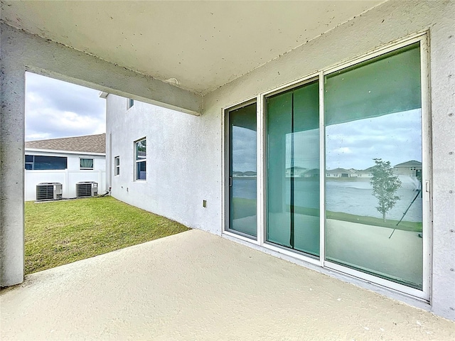 view of patio with central air condition unit