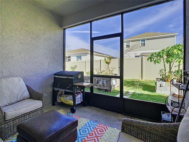 view of sunroom