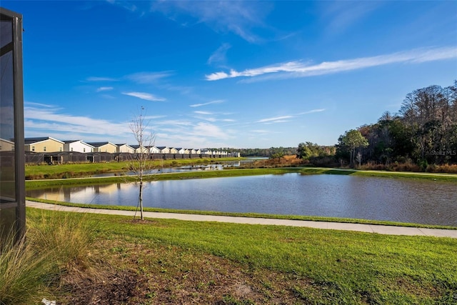 property view of water featuring a residential view