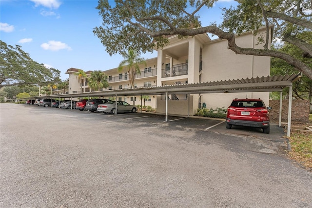 view of parking / parking lot